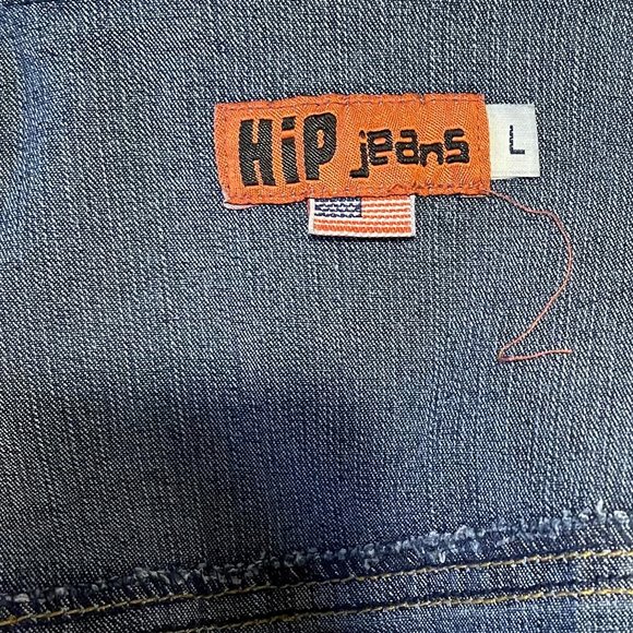 GIRLS HIP JEANS JACKET WITH HOODIE INSERT SIZE L - Picture 3 of 3